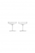 ferm LIVING | Ripple pezsgős csésze szett (2 db) | Ripple Champagne Saucers (set of 2) Clear | Home of Solinfo