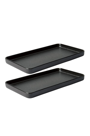 Aida | RAW fekete négyzetes tál szett| Raw Titanium Black - rectangular dish set  | Home of Solinfo