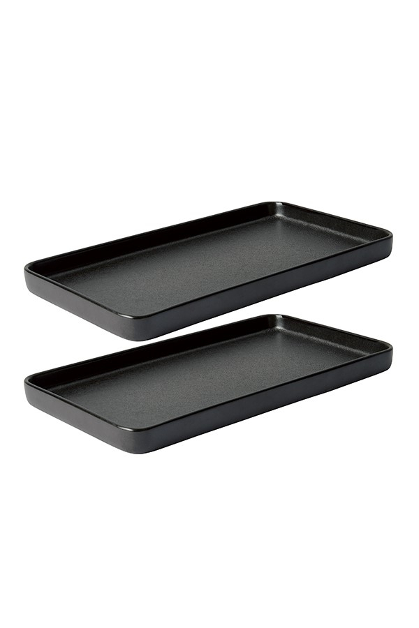 Aida | RAW fekete négyzetes tál szett| Raw Titanium Black - rectangular dish set  | Home of Solinfo