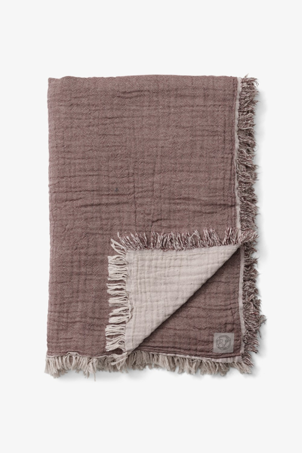 andtradition | Collect SC33 pamut pléd,  Cloud & Burgundy|Collect Throw SC33, Cloud&Burgundy | Home of Solinfo