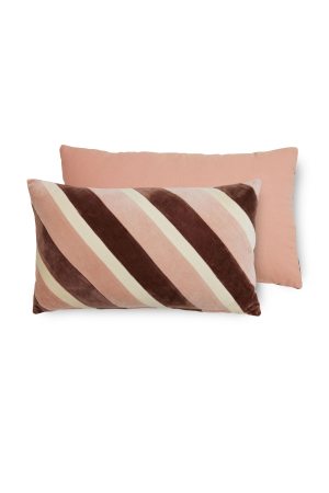 HKliving | Csíkos rózsaszín bársony párna | Striped rose cushion velvet | Home of Solinfo