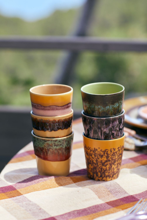 HKliving | 70's Ceramics Valley kávéscsésze szett | 70's Ceramics Valley Coffee Mugs Set of 6 | Home of Solinfo