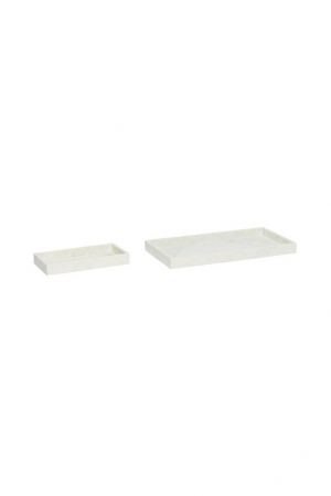 Hübsch | Márvány tálca szett, fehér | Marble tray set, white | Solinfo Shop